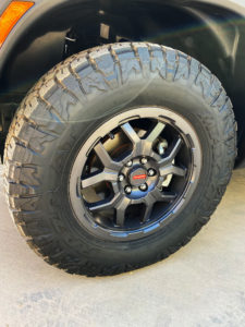 Closeup of the Maxxis RAZR AT tire