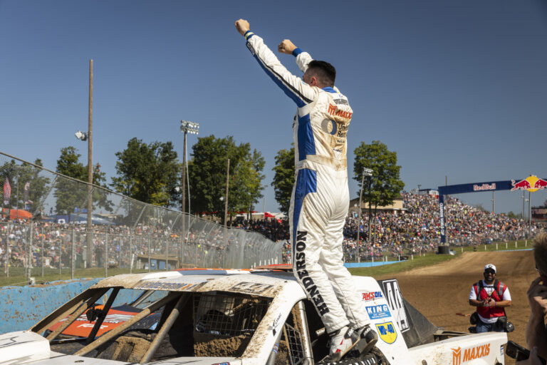 Athlete celebrating after a win