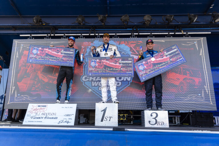 Athlete celebrating on the podium