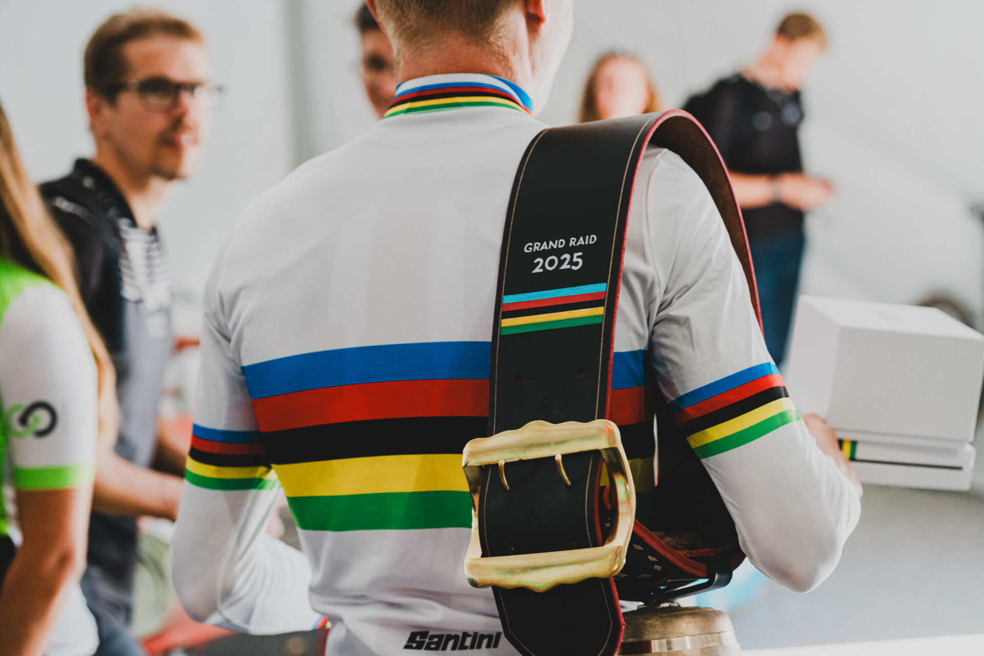 World Champion holding winning belt