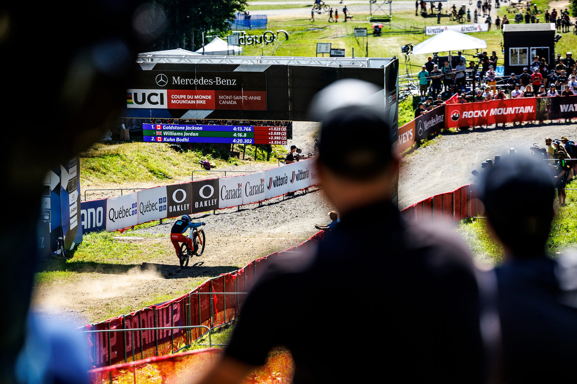 Rider crossing the MSA finish line