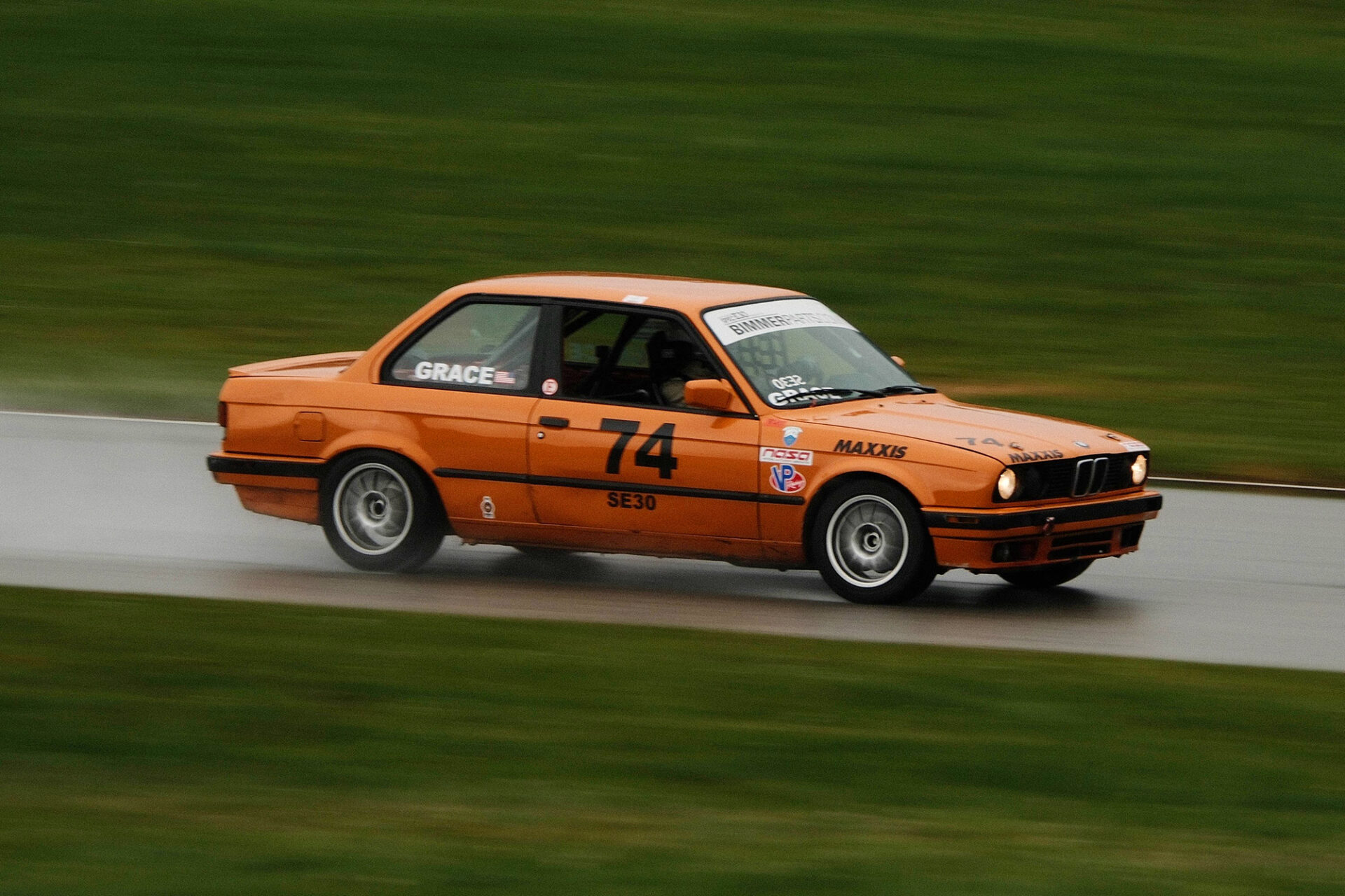 Orange BMW car