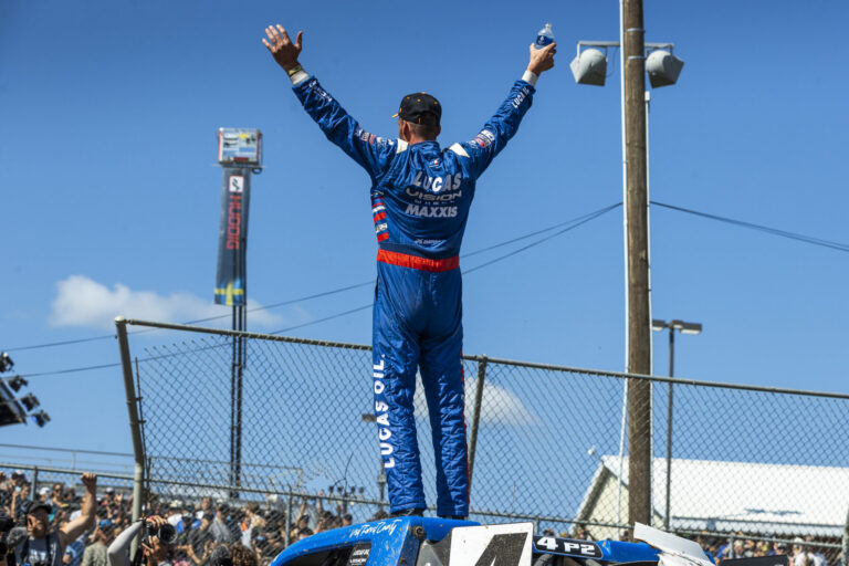 Athlete celebrating after a win