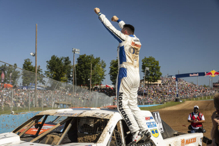 Athlete celebrating after a win