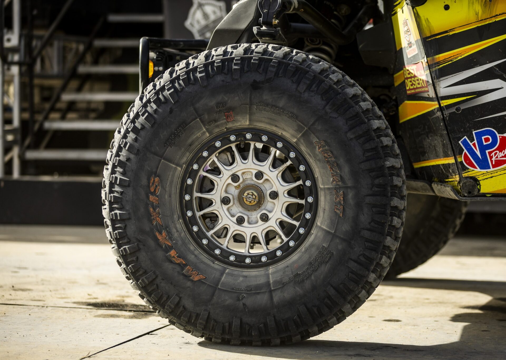 tight shot of the sidewall of the razr XT with orange lettering.