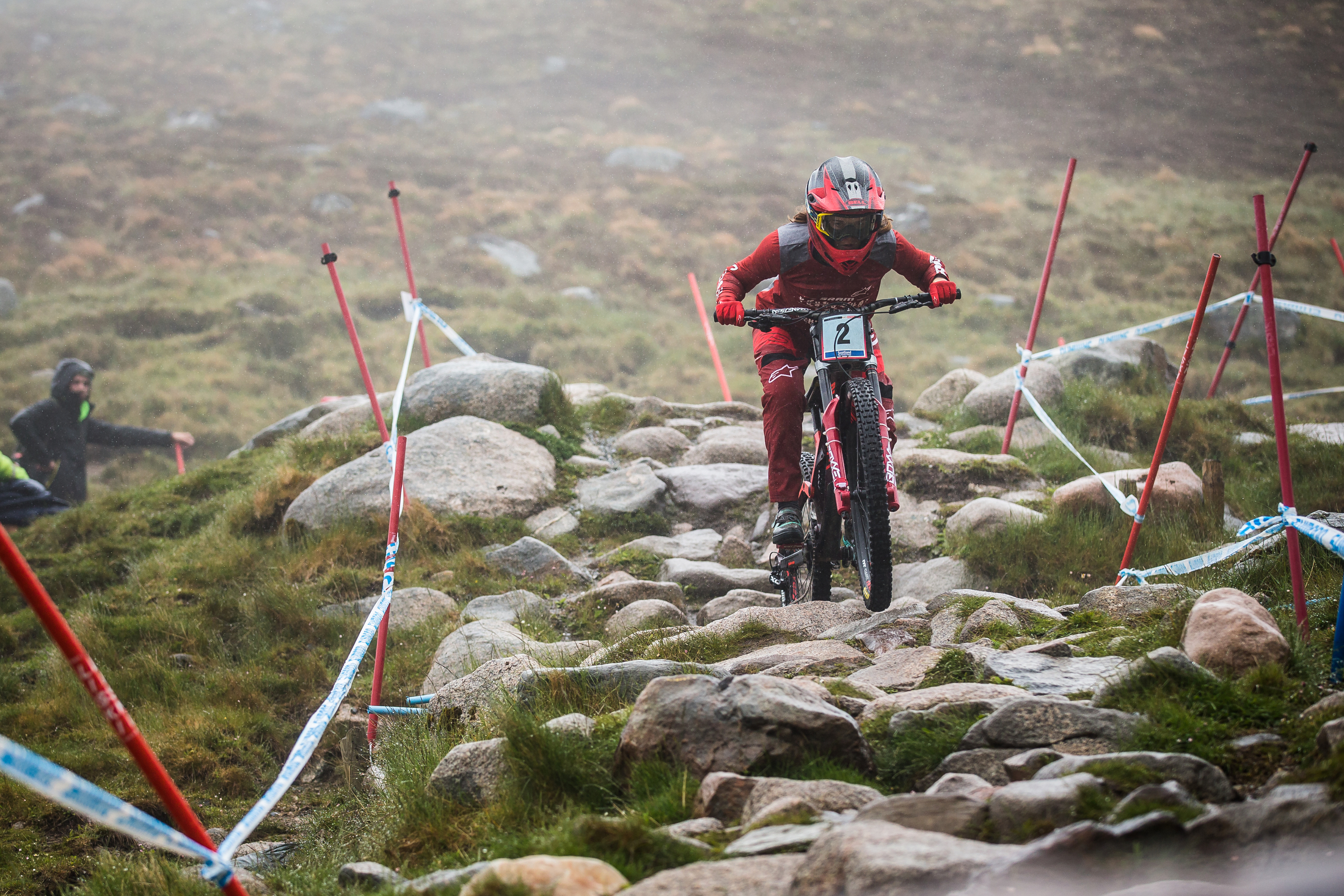 Anna Newkirk among the infamous Fort William stones.