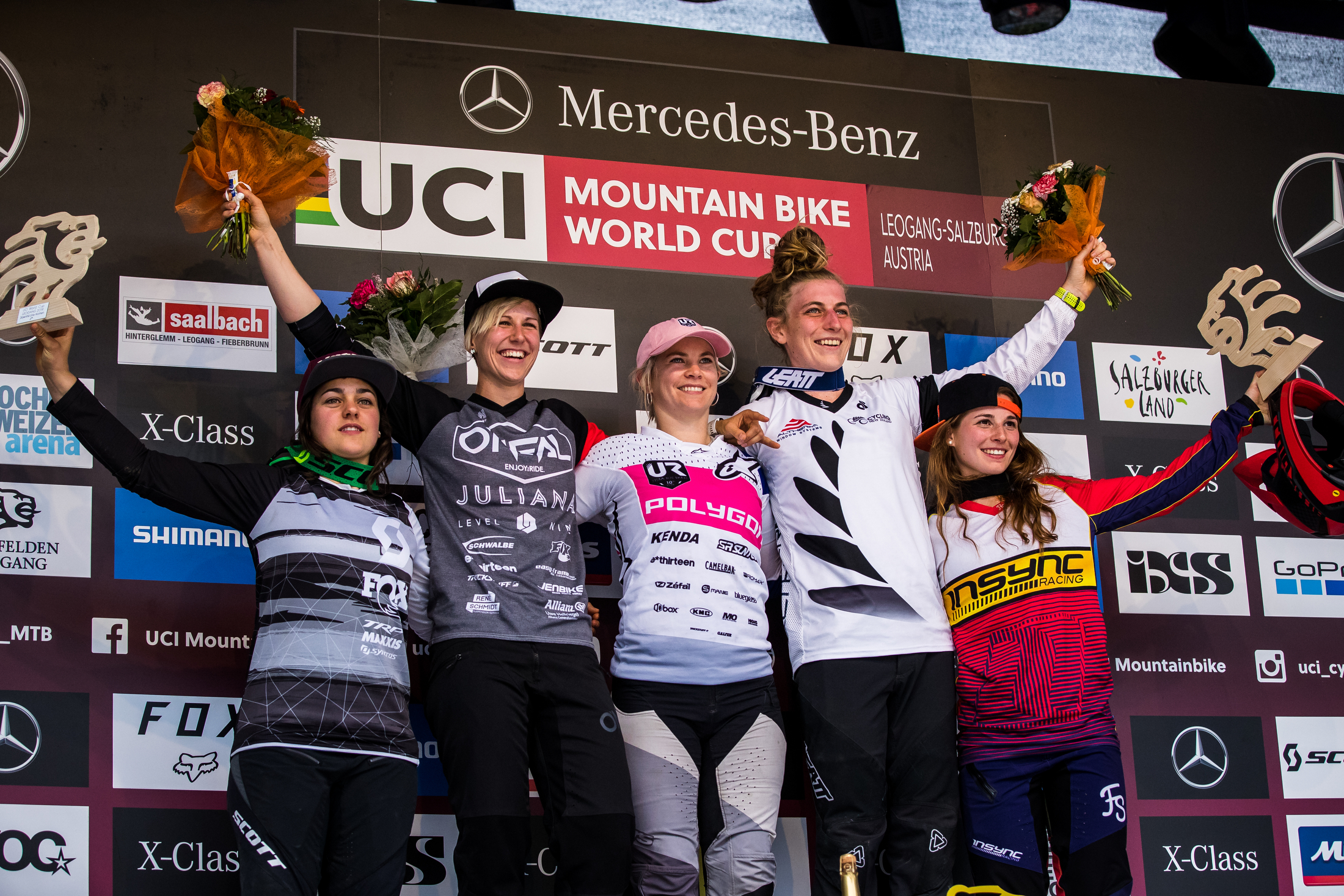 The Elite Women's podium.