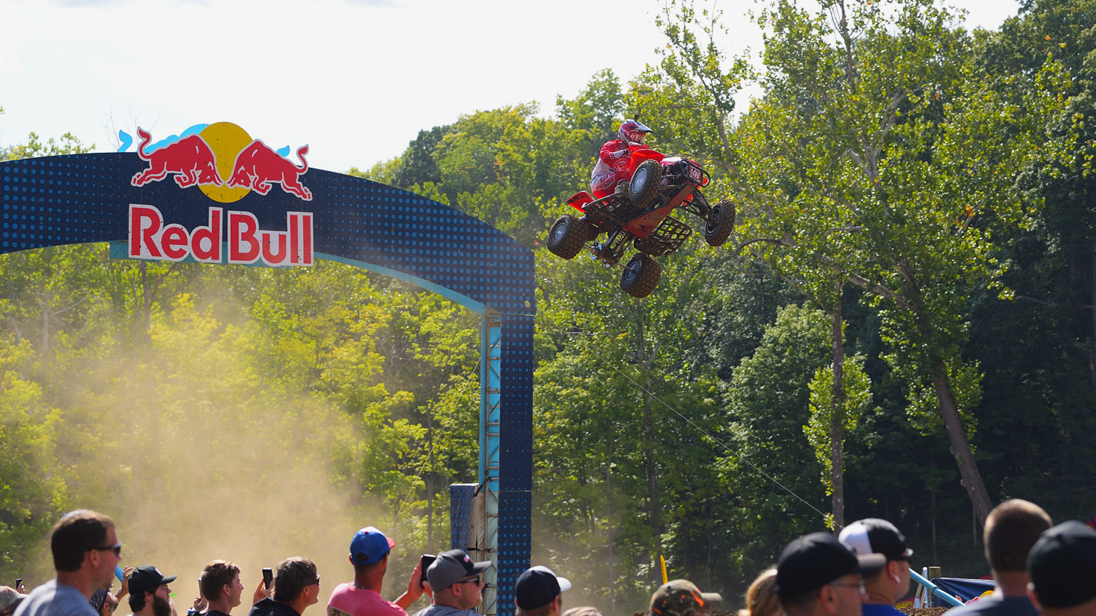 Joel Hetrick taking flight on the new layout at Ironman MX