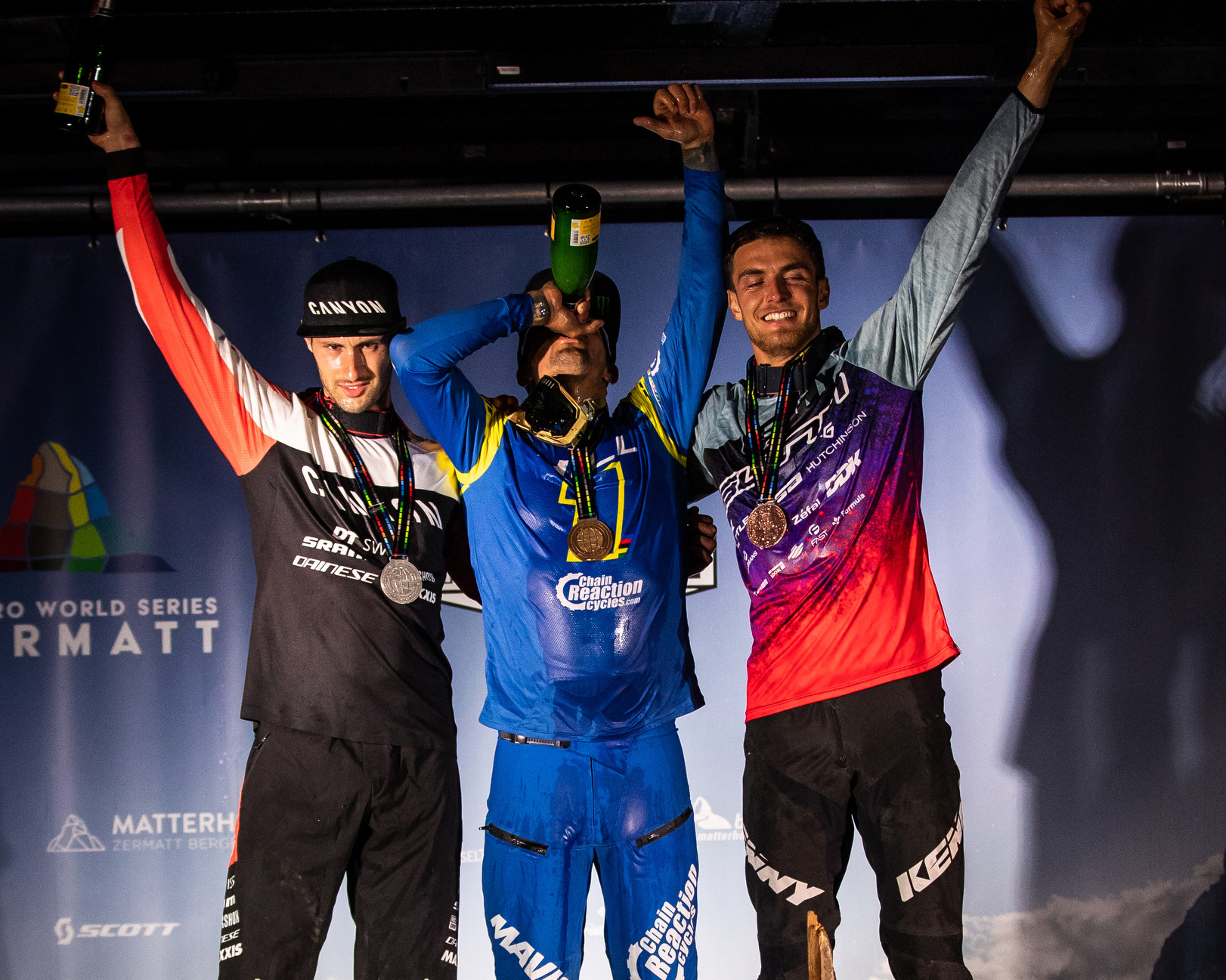 Florian Nicolai celebrates his second plcae Championship spot on the podium.