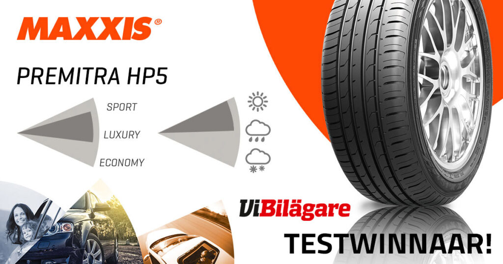 Maxxis Premitra HP5 testwinnaar in Zweedse Vi Bilägare zomerbandentest