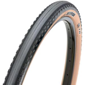 Maxxis Receptor bicycle tire with tan sidewall.