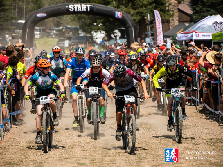 Mass start of a NICA XC race