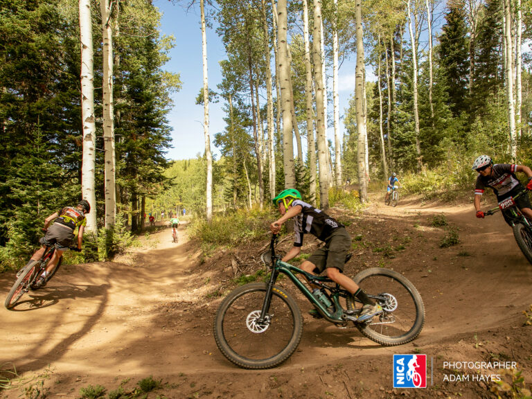 NICA racers hitting a corner