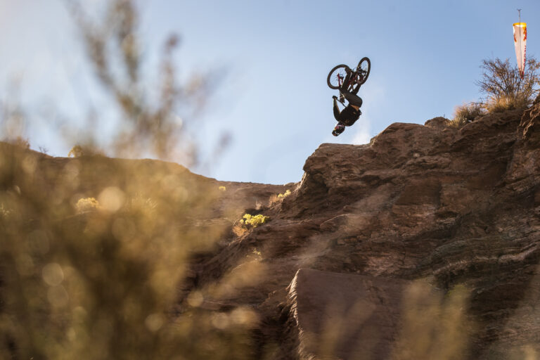 Rider flipping at Rampage