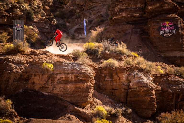 Rider sending a 360 at Rampage