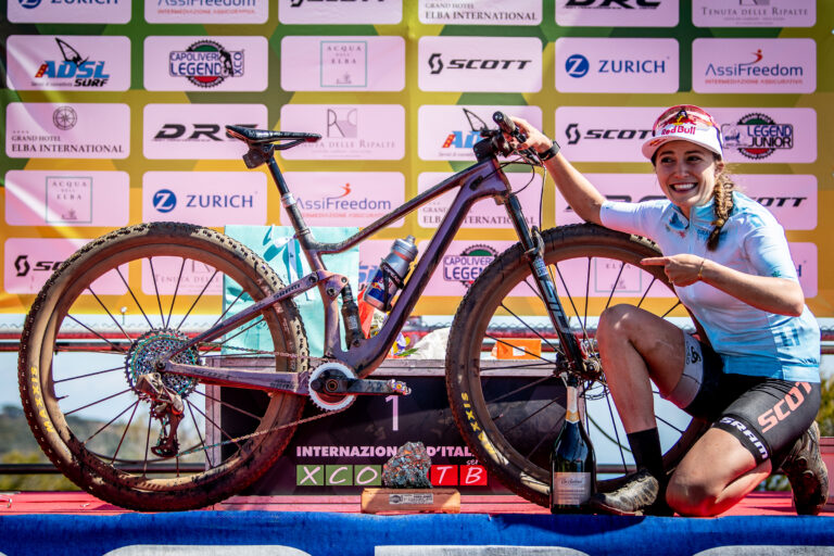 Courtney posing with her bike