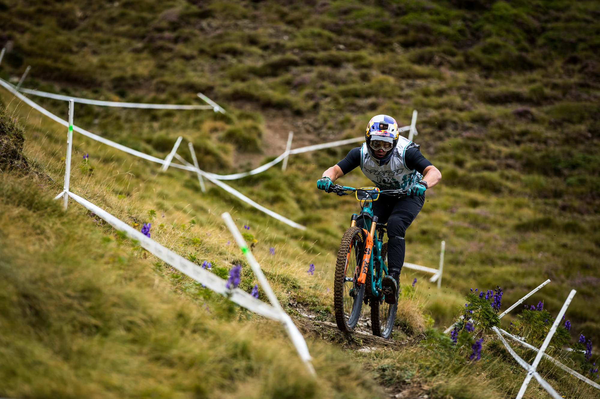 Richie Rude racing through mud