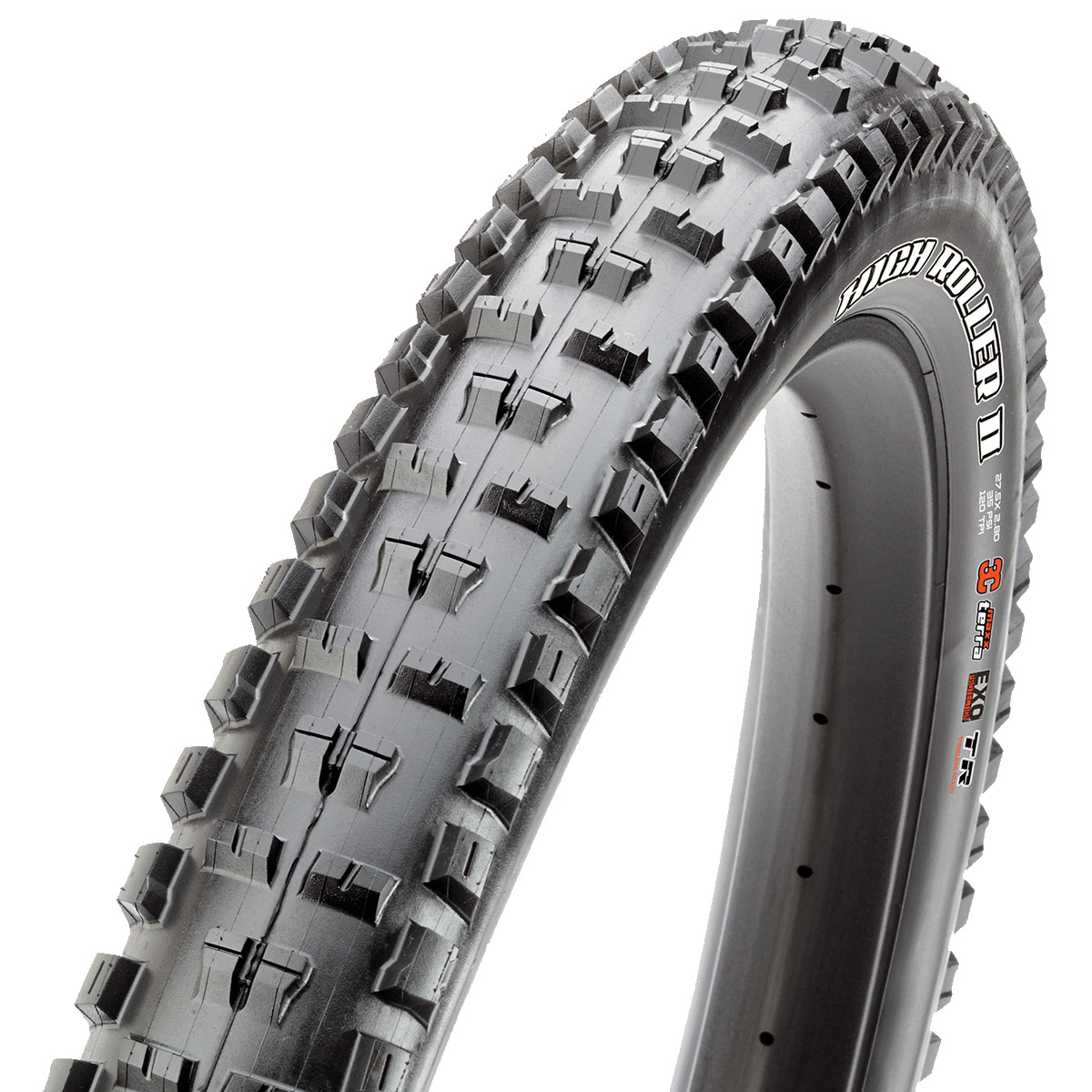 Maxxis High Roller II 60 TPI Folding Dual Compound Exo TR Bike Tyre Black 