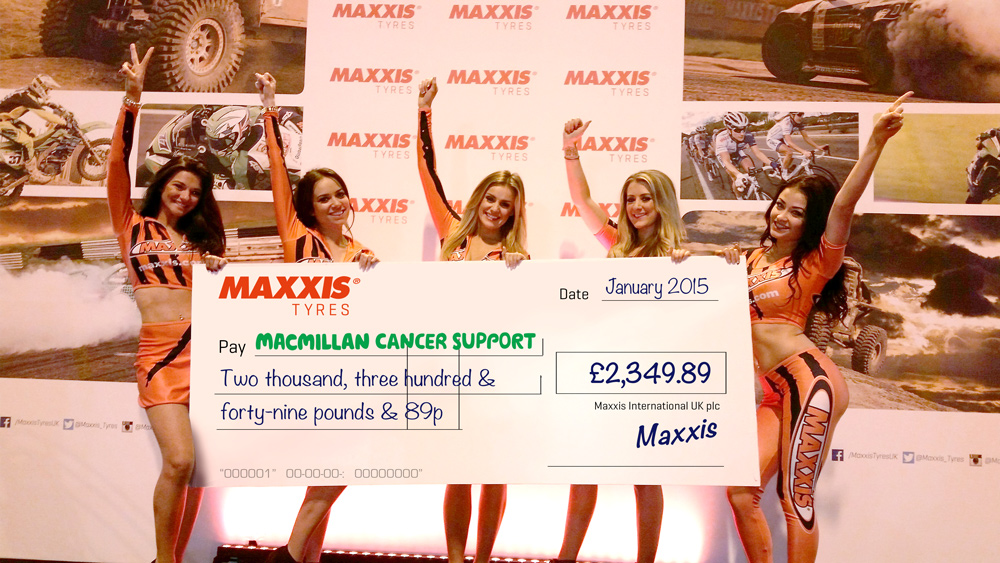 Maxxis Supports Macmillan and Its Fight Against Cancer
