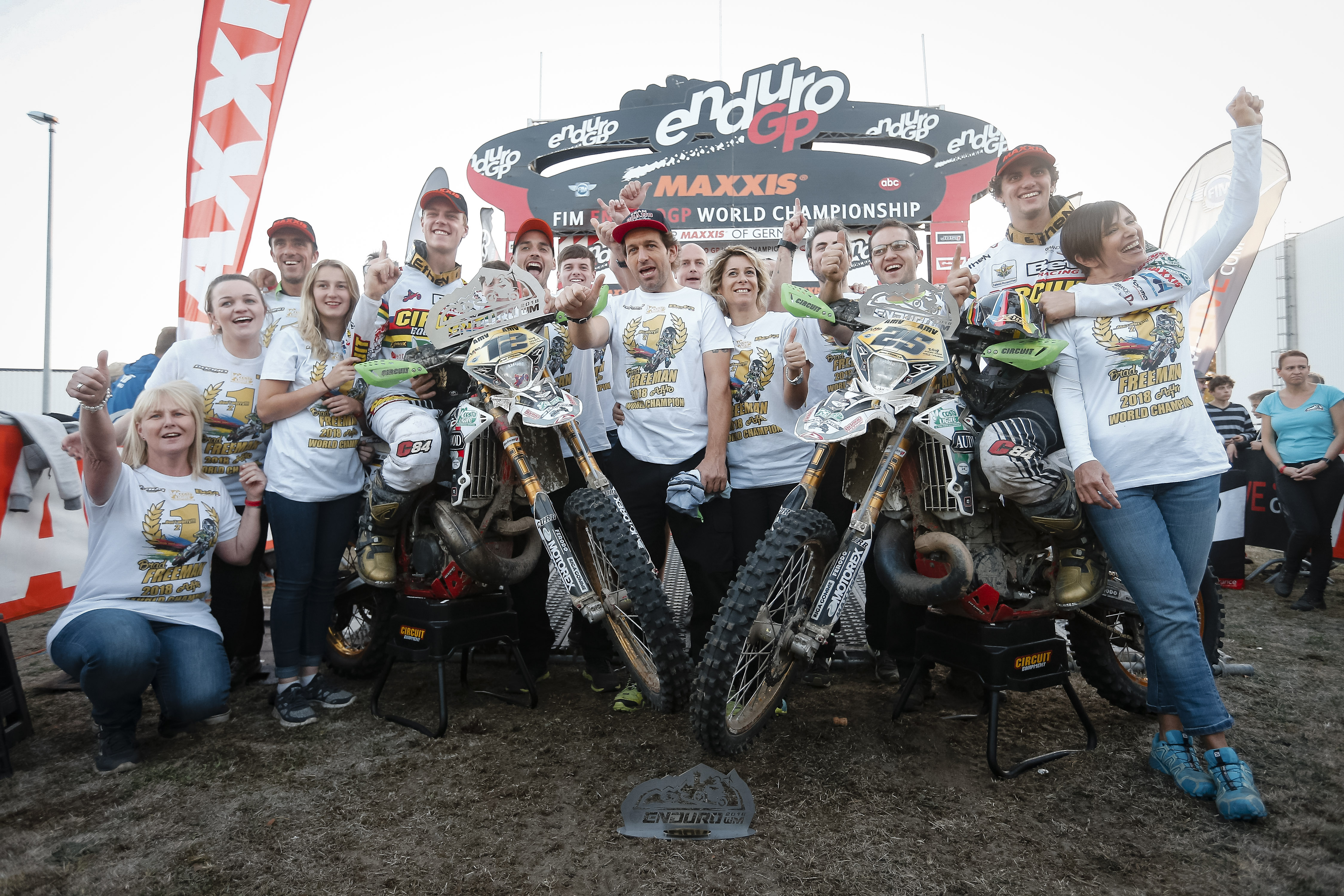 JOY FOR FREEMAN AND MAXXIS AFTER ENDURO GP VICTORY