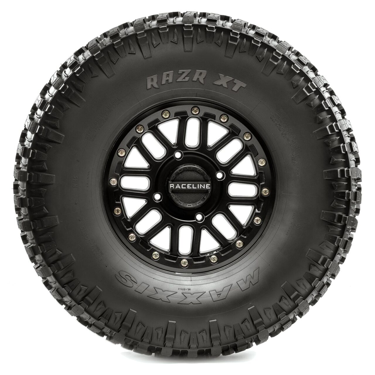 Sidewall of Maxxis RAZR XT tire