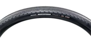 Close-up of Maxxis Receptor bicycle tire sidewall