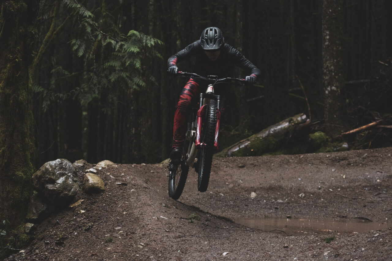 Kona rider with a manual