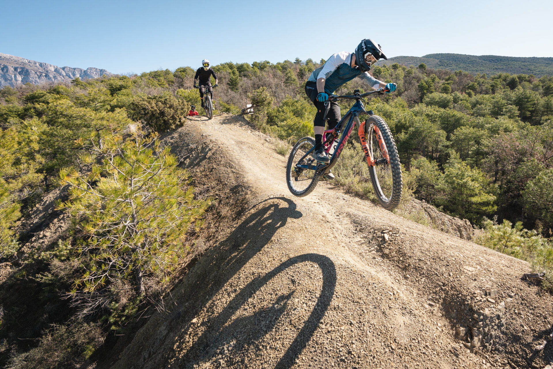 Riders hitting ridgeline trail