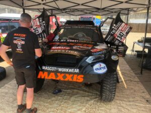 Coronel brothers' vehicle at Dakar Rally.