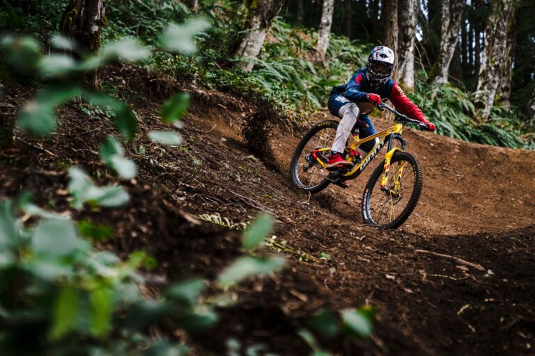 Reece skidding in the loam