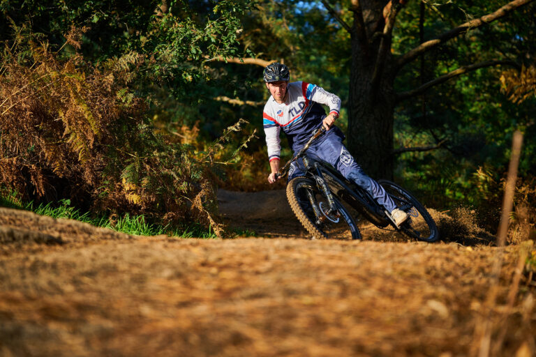 Scott rider railing a berm