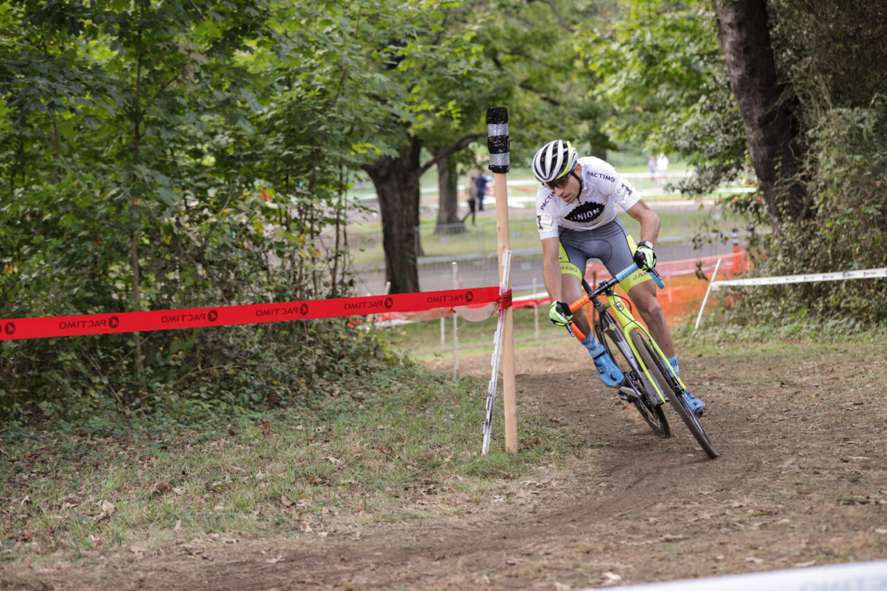 CX racer taking a corner