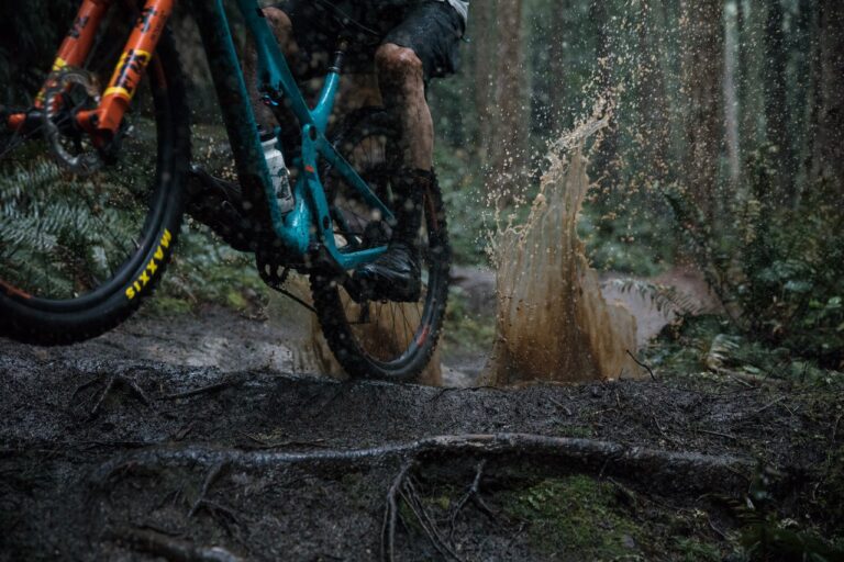 Geoff splashing in the mud