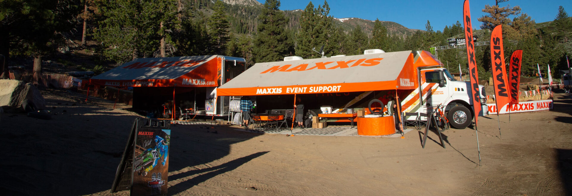 Maxxis tents and banners at WORCS race.