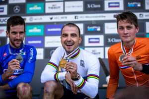 Nino, second, and third with their medals