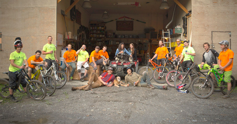 Group of trail builders