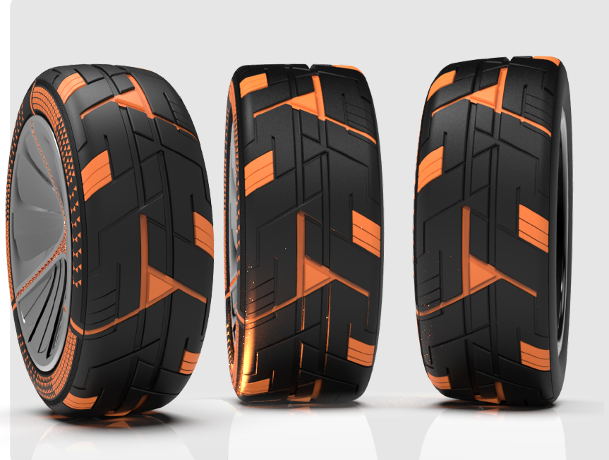 Maxxis Silver A'Design-award-winning tires' tread.