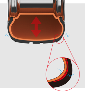 Diagram of Maxxis' Silver A'Design-award winning tire construction.