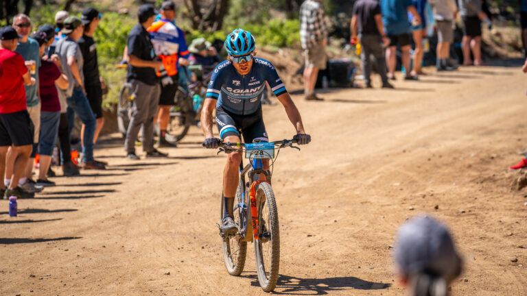 Giant racer on a dirt road