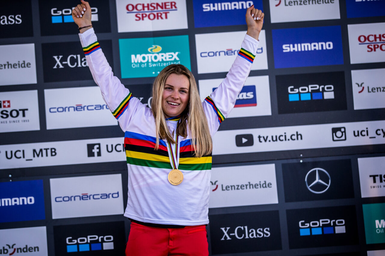 Rider Vali Holl at UCI MTB World Championships.