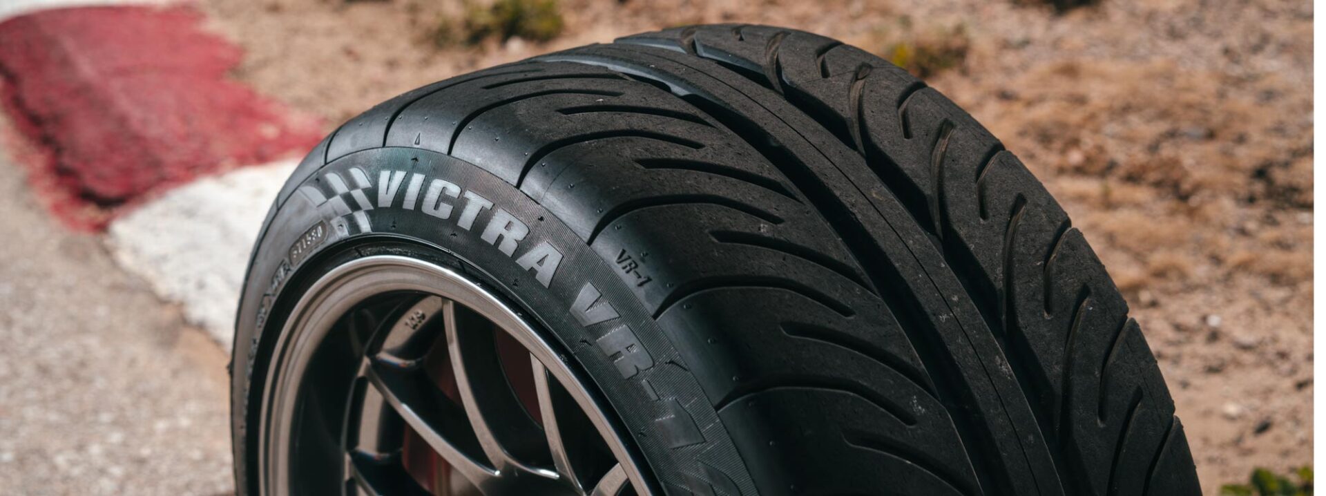 Maxxis Victra VR-1 tire tread and sidewall.