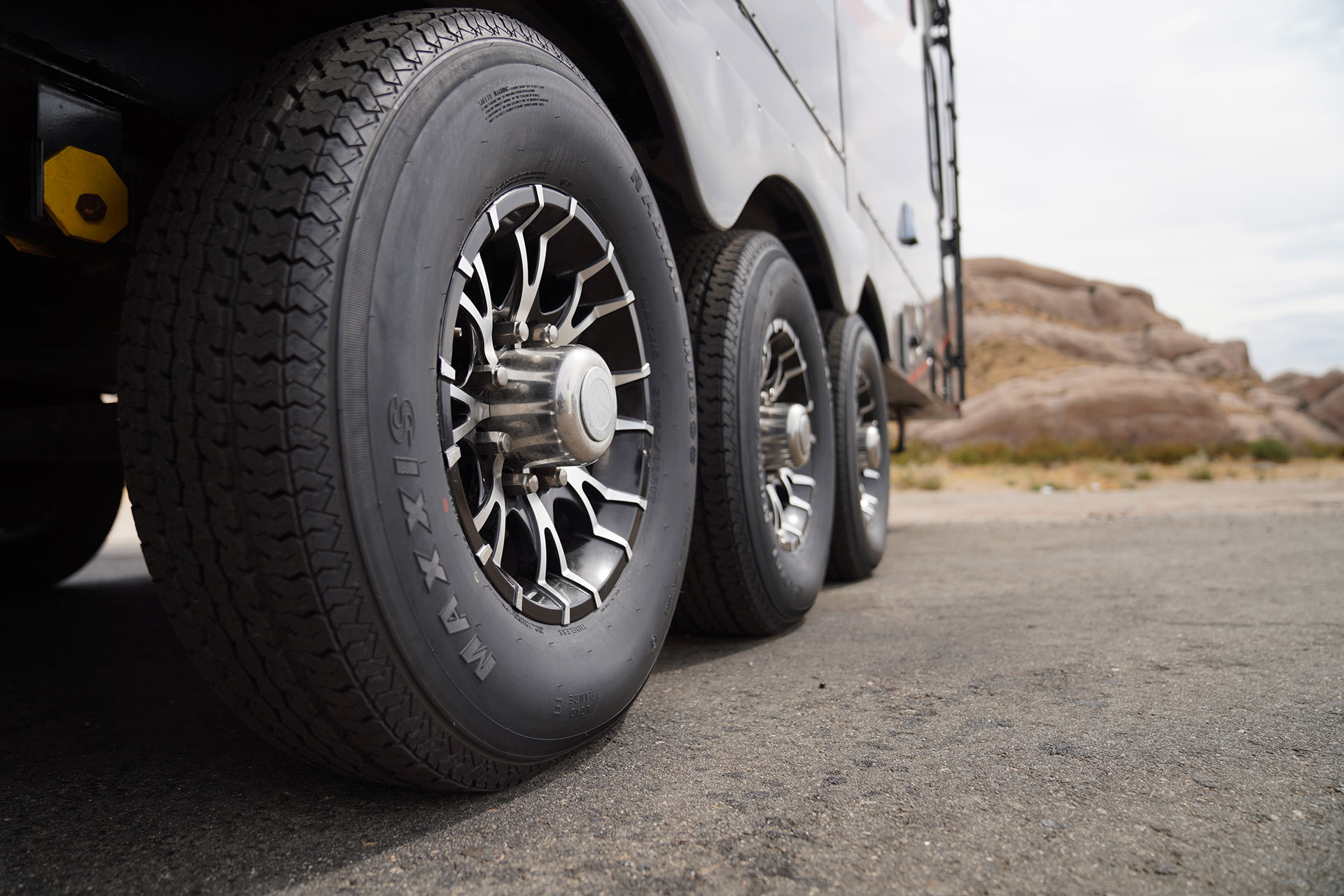 Maxxis tires on trailer