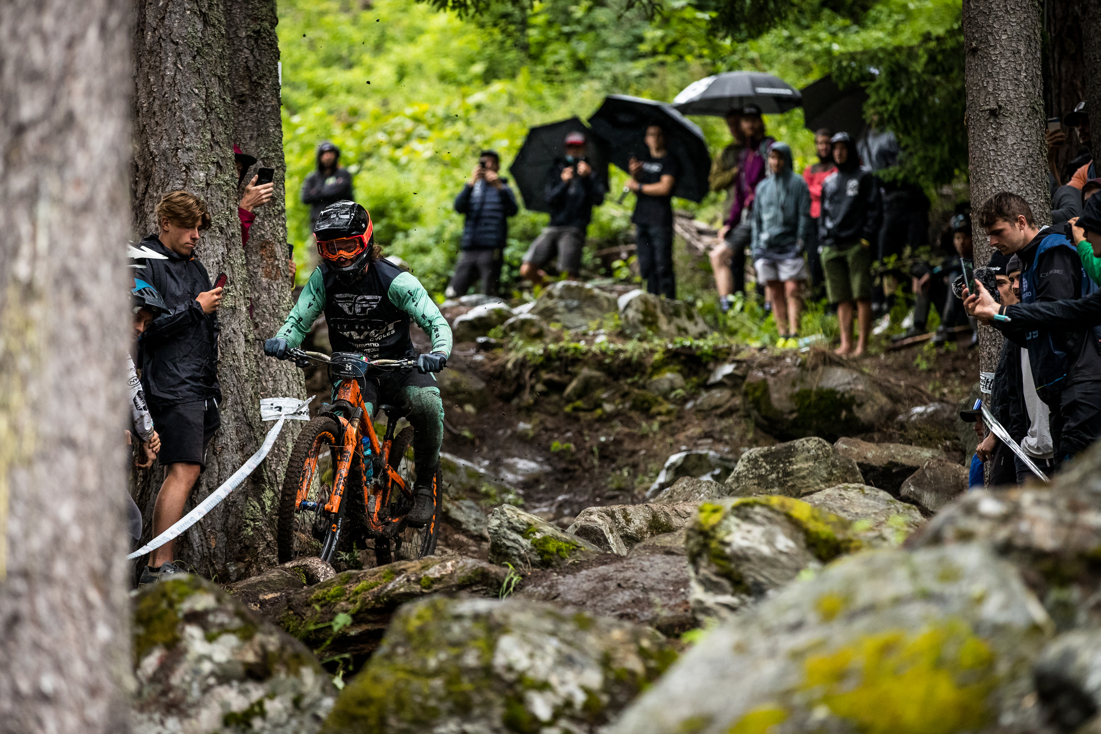 Matt Walker attacking the rock garden