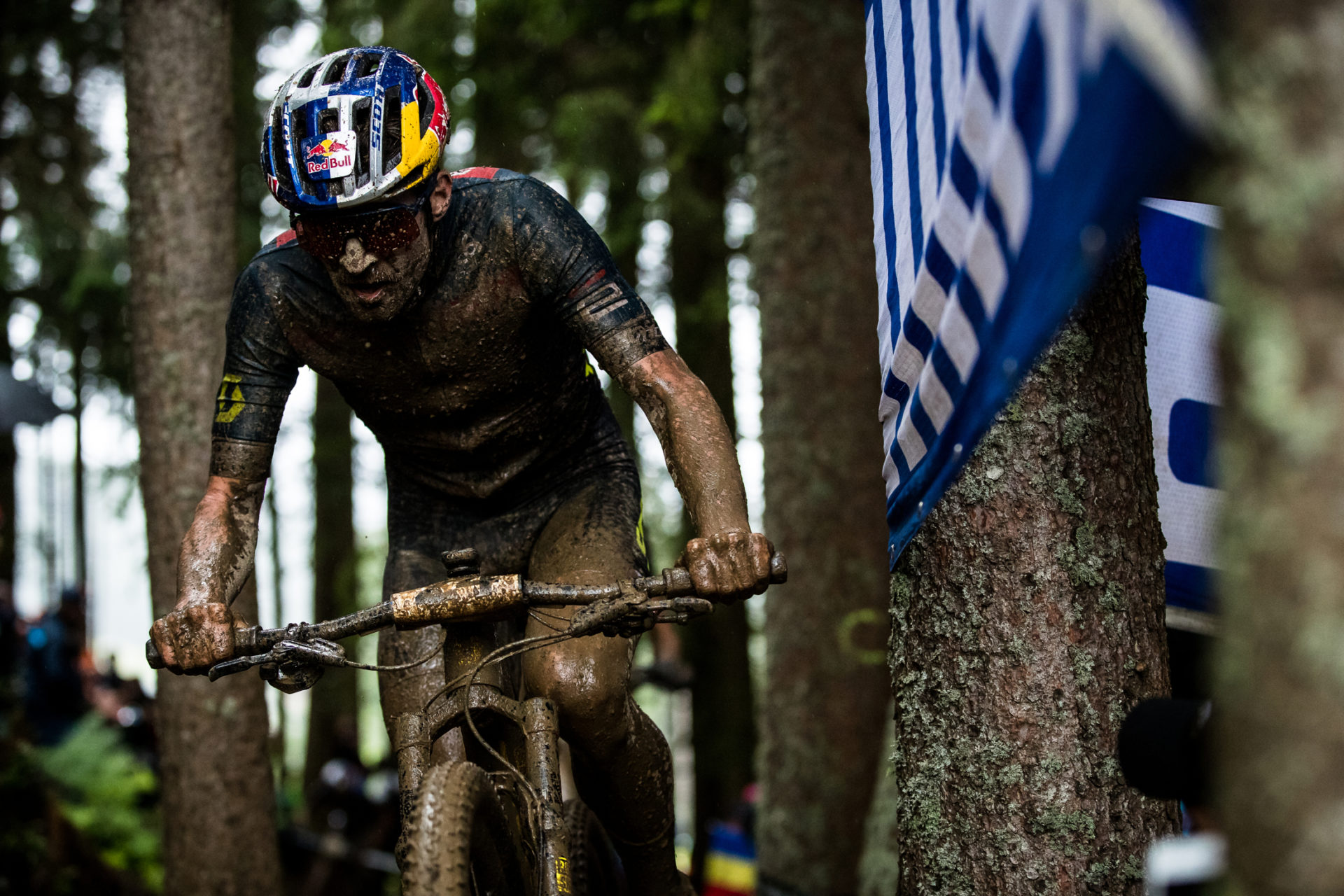 Muddy conditions for racers