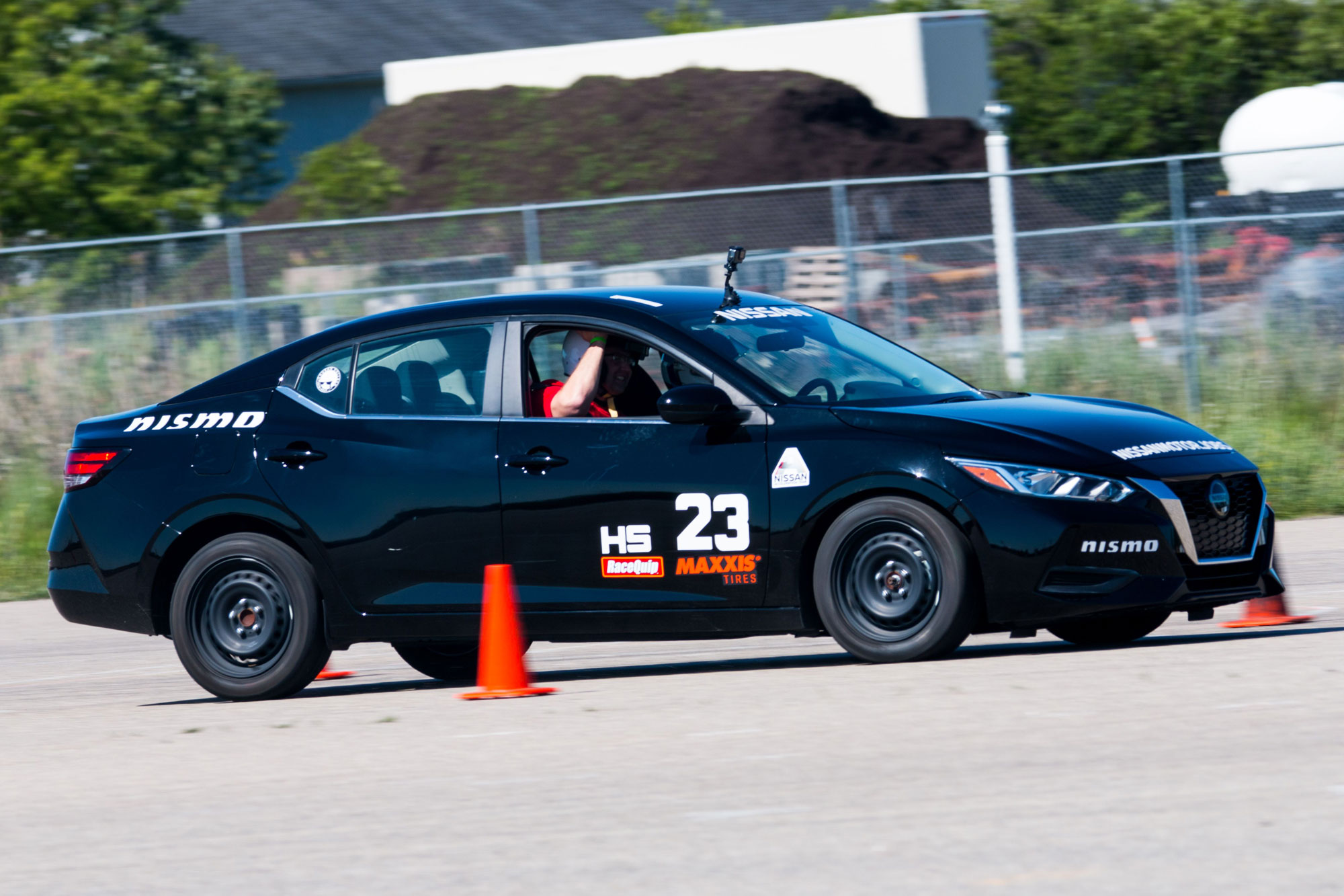 Black Nissan Sentra racing autocross