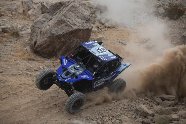 Brock Heger keeping it on two wheels in his YXZ Sxs