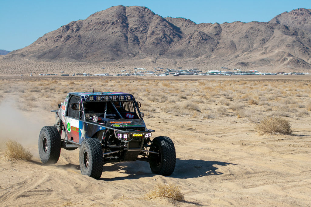 Truck racing in the desert