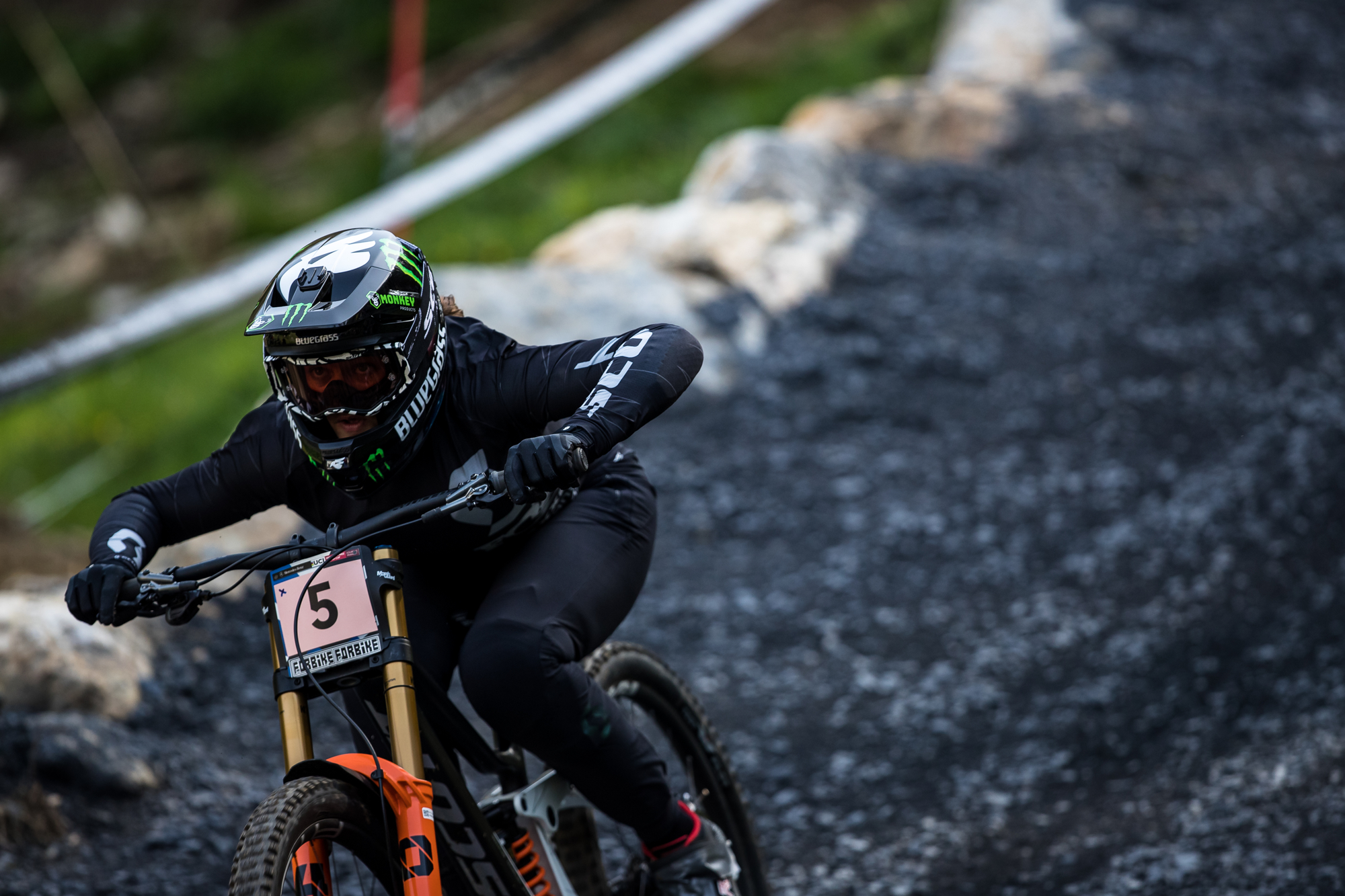 Marine Cabirou on a heater run in Lourdes