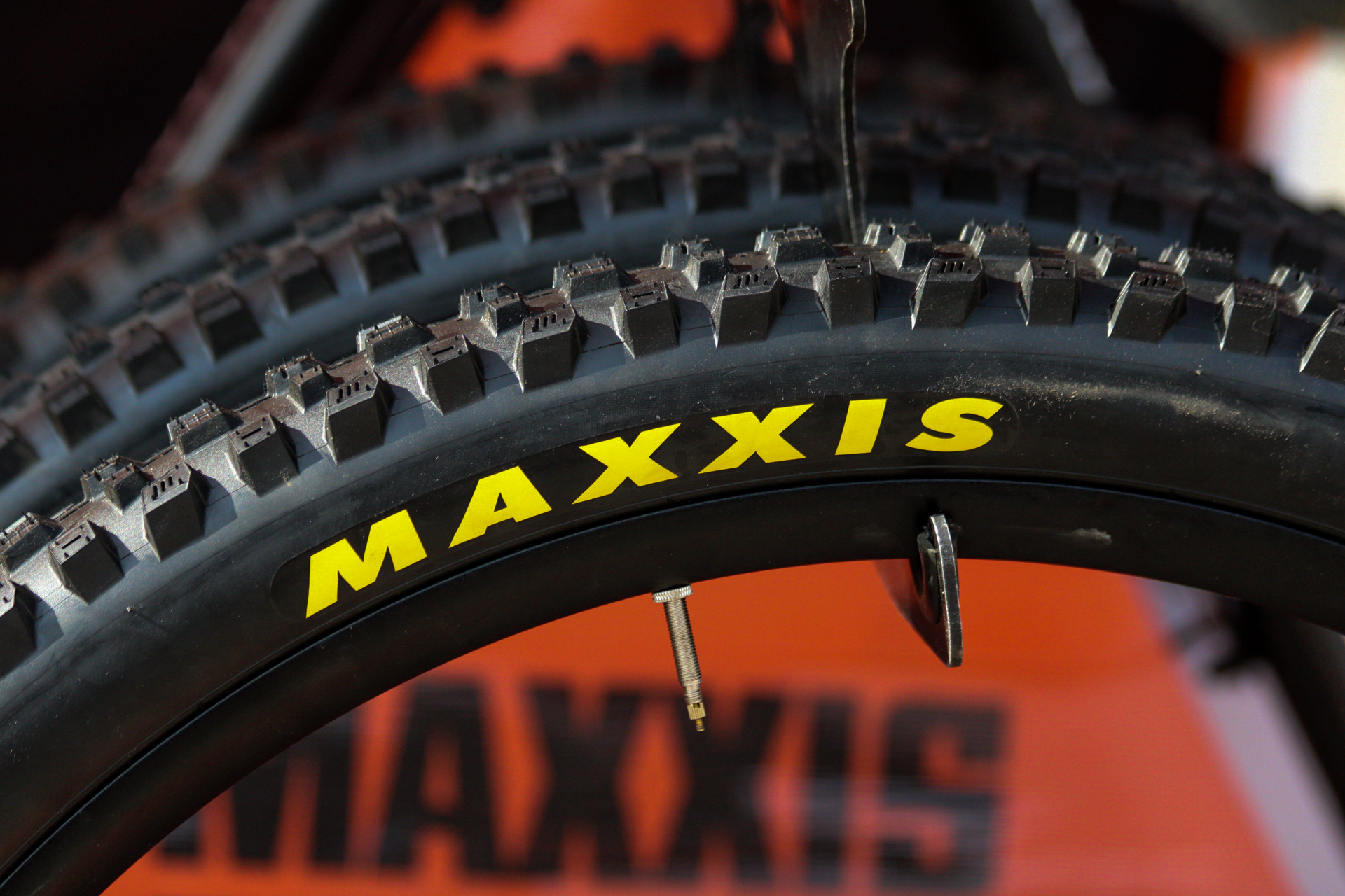 Maxxis tires displayed at an event