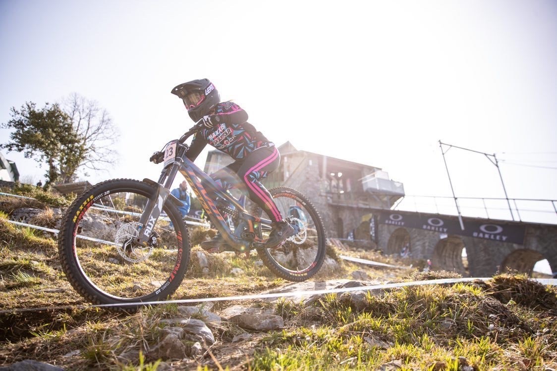 Beyond Racing charging down the Lourdes course